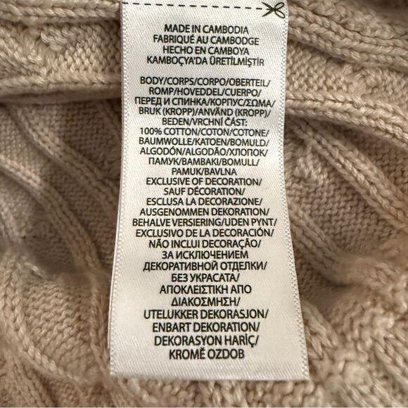 Polo Ralph Lauren Cable-Knit Cotton V-Neck Sweater - Picture 10 of 11